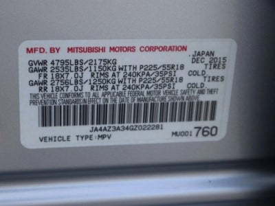 2016 Mitsubishi Outlander AWC 4dr SE