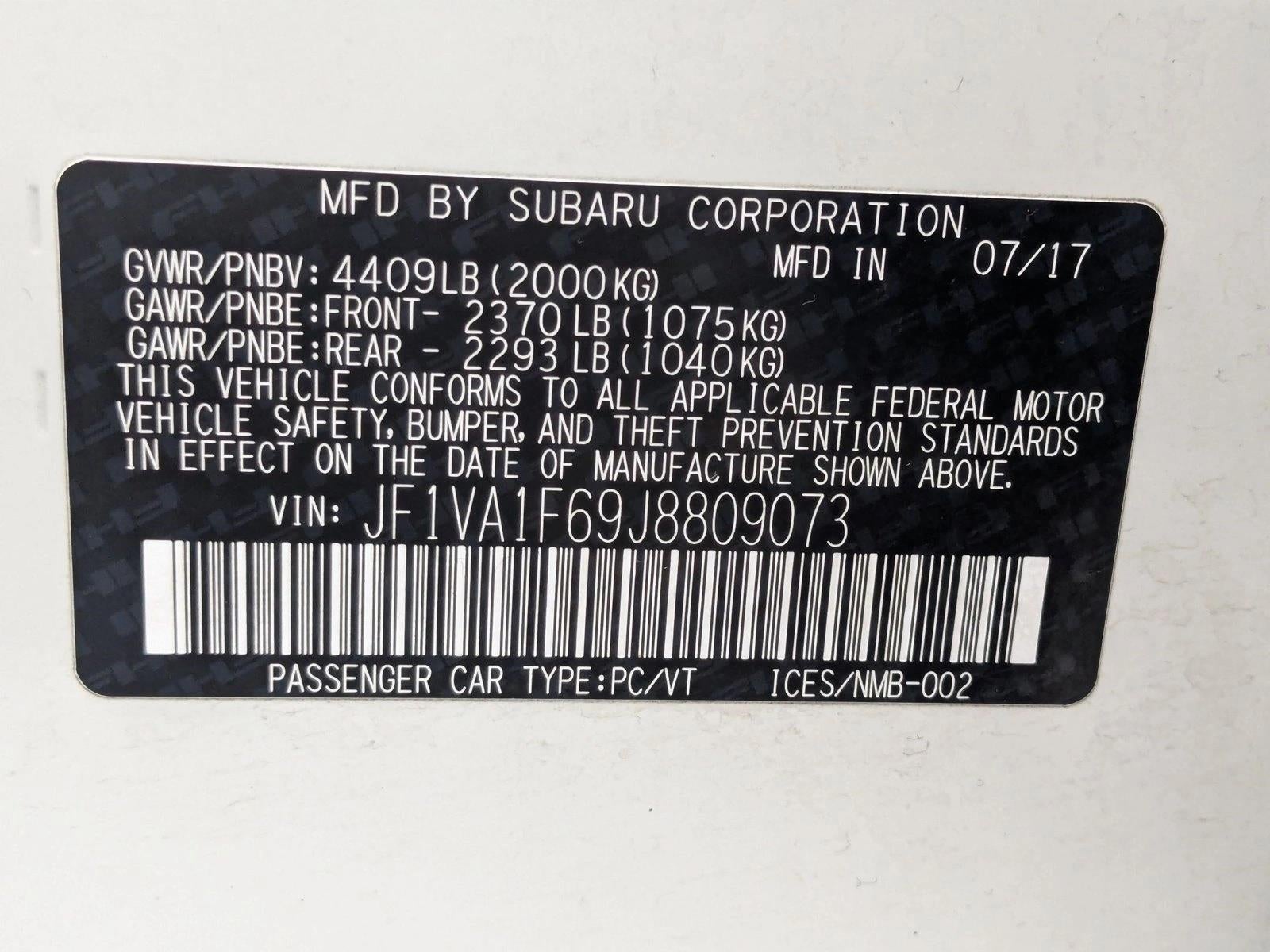 2018 Subaru WRX Limited CVT