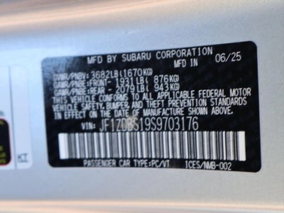 2025 Subaru BRZ tS Manual