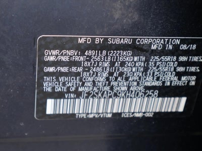 2019 Subaru Forester 2.5i Sport