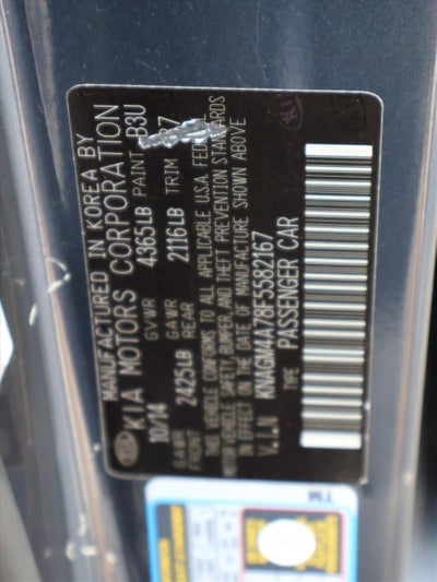 2015 Kia Optima 4dr Sdn LX