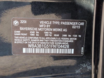 2015 BMW 320i Sedan