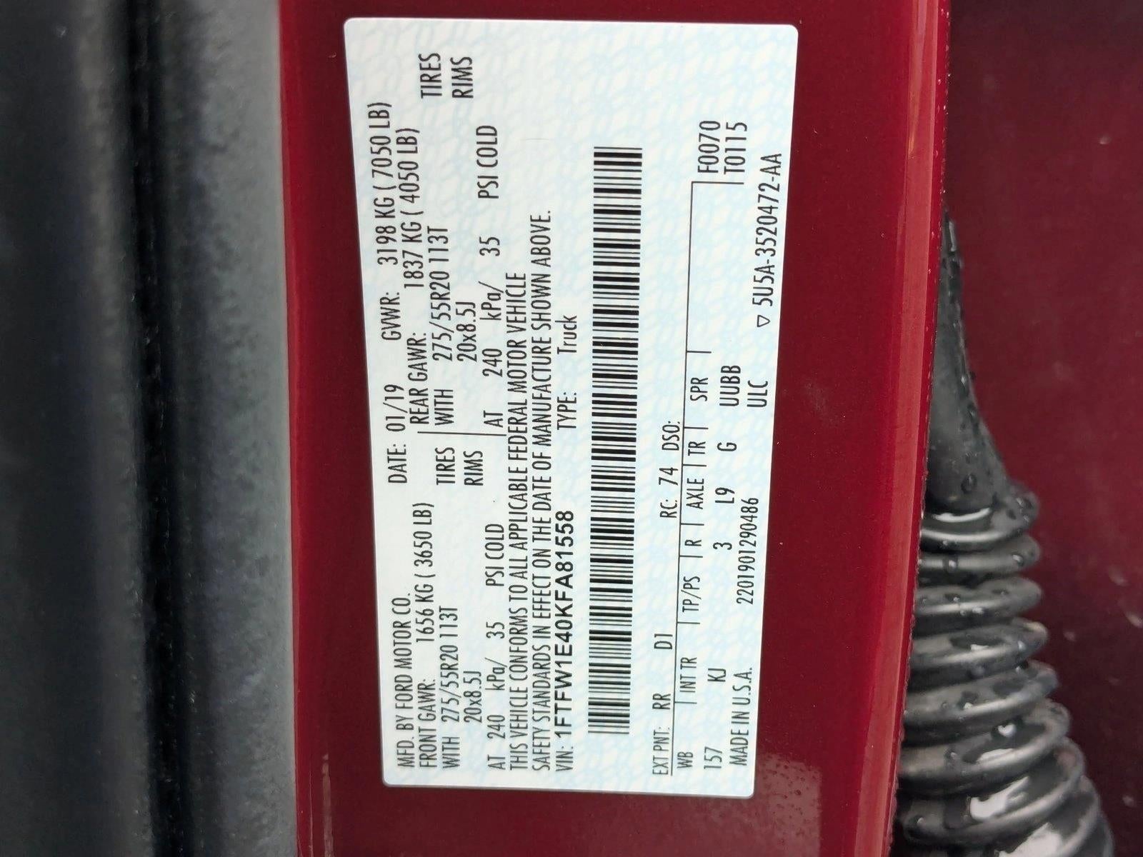 2019 Ford F-150 King Ranch 4WD SuperCrew 5.5' Box