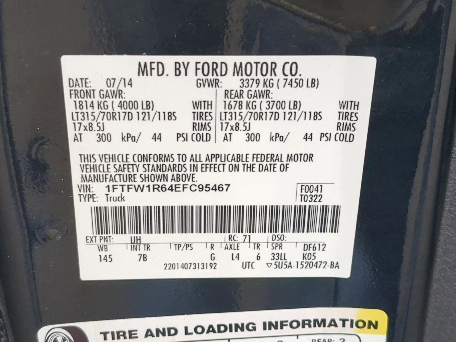 2014 Ford F-150 4WD SuperCrew 5-1/2 Ft Box SVT Raptor