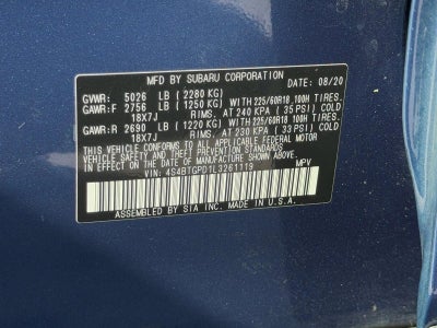 2020 Subaru Outback Touring XT CVT