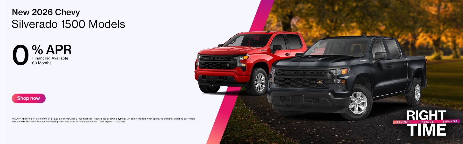 New 2026 Chevrolet Silverado 1500 APR Offer